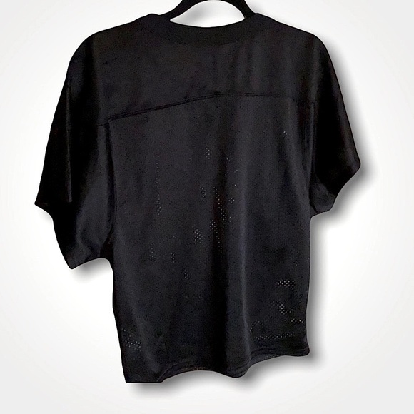 Nike Vintage Cropped Mesh Tee Shirt Black Training Short Sleeve Top Larg… - Picture 2 of 10
